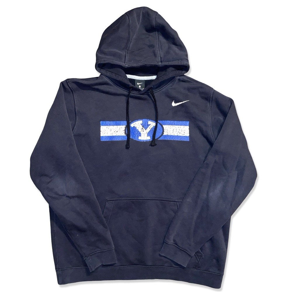 Nike BYU Cougars Hoodie Men's XL Black Blue White Y Logo Pullover